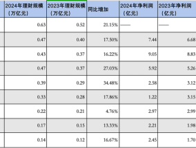 城商行理财公司2024年成绩单：代销拓展加速，苏银理财规模“领跑”