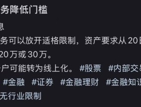 市场传闻“两融业务降低门槛”，多家券商表示未收到通知
