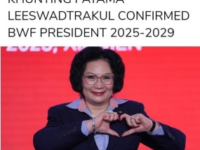 世界羽联新任主席：我们要向中国学习